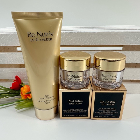 Estee Lauder Ultimate Diamond Re-Nutriv Luxury Trio Set with FULL SIZE cleanser
